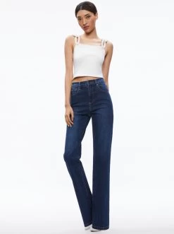 AMAZING HIGH RISE STRAIGHT FULL LENGTH JEAN 10 AMAZING HIGH RISE STRAIGHT FULL LENGTH JEAN -Alice And Olivia CD442301LVTD435 05