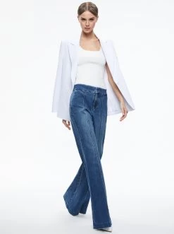 DYLAN HIGH WAISTED WIDE LEG JEAN 10 DYLAN HIGH WAISTED WIDE LEG JEAN -Alice And Olivia CD464301TRBN455 05