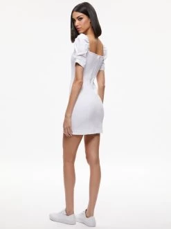 MIMI PUFF SLEEVE DENIM MINI DRESS