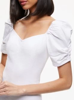 MIMI PUFF SLEEVE DENIM MINI DRESS -Alice And Olivia CD552311SGRD460 04