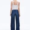 CAY BAGGY CARGO JEANS -Alice And Olivia CD864113LVTD435 02
