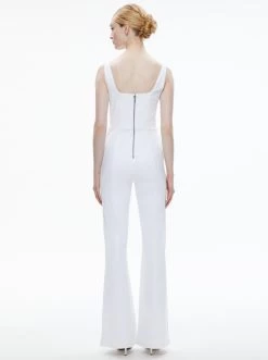 CHELS DENIM CORSET SLEEVELESS JUMPSUIT