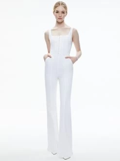 CHELS DENIM CORSET SLEEVELESS JUMPSUIT 10 CHELS DENIM CORSET SLEEVELESS JUMPSUIT -Alice And Olivia CD871311DYRA100 05