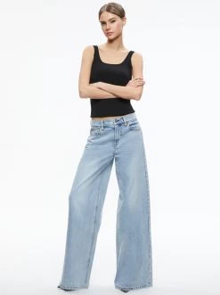 TRISH MID RISE BAGGY JEAN