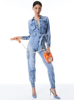 ETHA CHAMBRAY JUMPSUIT 8 ETHA CHAMBRAY JUMPSUIT -Alice And Olivia CD882116LGBG437 03