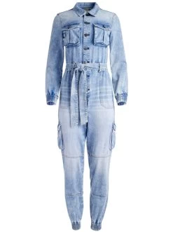 ETHA CHAMBRAY JUMPSUIT 11 ETHA CHAMBRAY JUMPSUIT -Alice And Olivia CD882116LGBG437 06