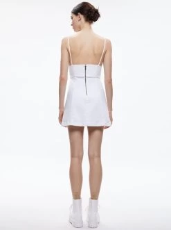 CARLI SPAGHETTI STRAP DENIM MINI DRESS