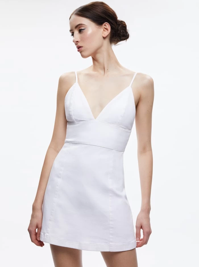 CARLI SPAGHETTI STRAP DENIM MINI DRESS 4 CARLI SPAGHETTI STRAP DENIM MINI DRESS - Image 2