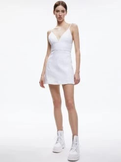 CARLI SPAGHETTI STRAP DENIM MINI DRESS 10 CARLI SPAGHETTI STRAP DENIM MINI DRESS -Alice And Olivia CD883311DYRA100 05