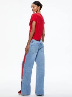 ROLA WIDE LEG SNAP SIDE JEAN