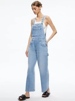 WESSON STRAIGHT LEG JEAN OVERALLS -Alice And Olivia CD901301MYBN456 05