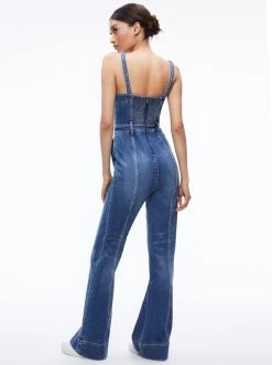 MELODY BRAIDED STRAP DENIM JUMPSUIT