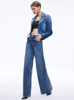 YARDLEY DENIM JACKET -Alice And Olivia CD916200LBLP476 05