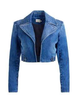 YARDLEY DENIM JACKET -Alice And Olivia CD916200LBLP476 06