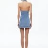 KENDALL DENIM HALTER MINI DRES