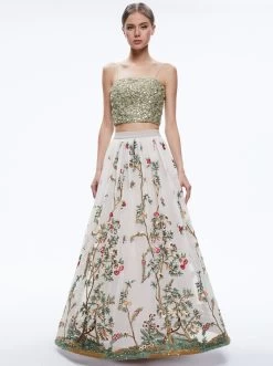 CATRINA EMBELLISHED GOWN MAXI SKIRT -Alice And Olivia CG306E12300A926 05