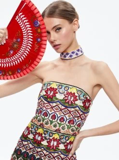 GEORGIE CHOKER STRAPLESS GOWN -Alice And Olivia CG306E14503A926 04