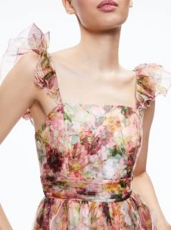 JASMINA RUFFLE GOWN -Alice And Olivia CG307P36528D076 04