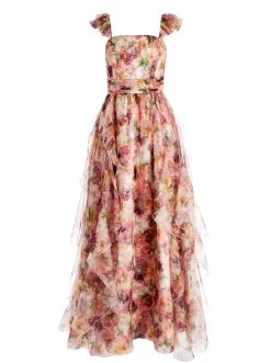 JASMINA RUFFLE GOWN -Alice And Olivia CG307P36528D076 06