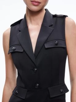 PHILLIS UTILITY SLEEVELESS ROMPER -Alice And Olivia CL000A22807A001 04