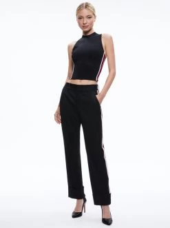 MING CUFFED PANT WITH SIDE STRIPE 9 MING CUFFED PANT WITH SIDE STRIPE -Alice And Olivia CL000A44102M624 05