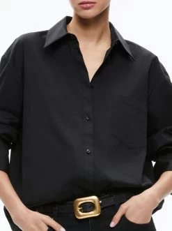 FINELY OVERSIZED BUTTON DOWN SHIRT -Alice And Olivia CL000G12019A001 04