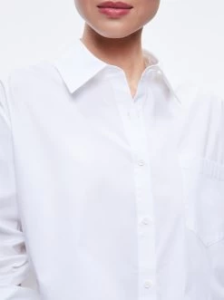 FINELY CROPPED OVERSIZED BUTTON DOWN SHIRT -Alice And Olivia CL000G12030A127 04