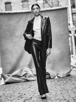 OLIVIA VEGAN LEATHER BOOTCUT PANT -Alice And Olivia CL000J16133A001 08