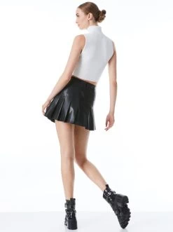 CARTER VEGAN LEATHER MINI SKIRT