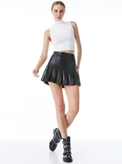 CARTER VEGAN LEATHER MINI SKIRT -Alice And Olivia CL000J16303RA001 05
