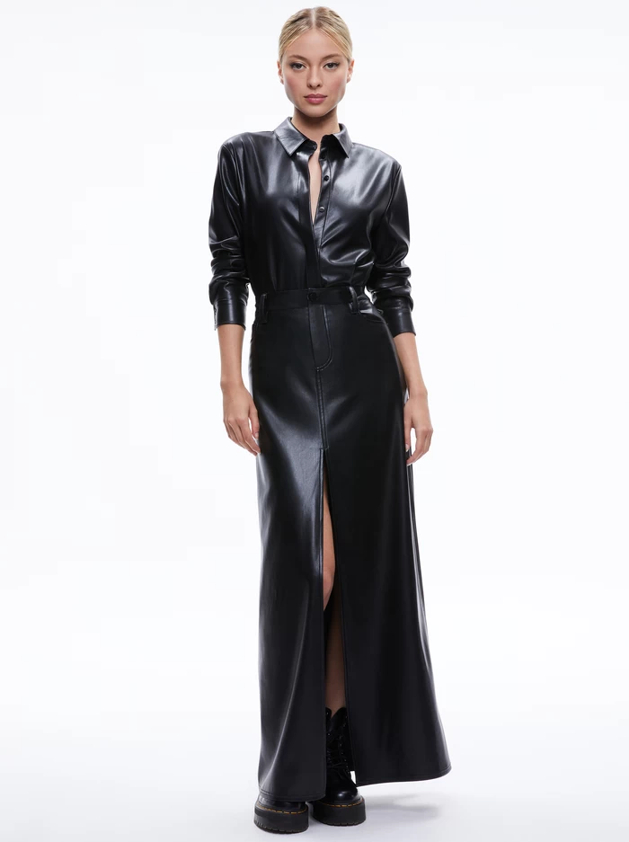 RYE VEGAN LEATHER MAXI SKIRT 4 RYE VEGAN LEATHER MAXI SKIRT - Image 2