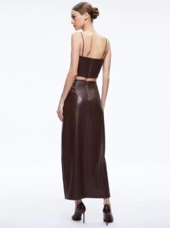 SIOBHAN VEGAN LEATHER MAXI SKIRT