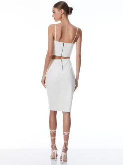 SIOBHAN FRONT WRAP MIDI SKIRT