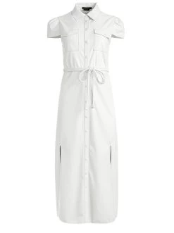 MIRANDA SHORT SLEEVE VEGAN LEATHER MIDI DRESS 11 MIRANDA SHORT SLEEVE VEGAN LEATHER MIDI DRESS -Alice And Olivia CL000J16510A056 06