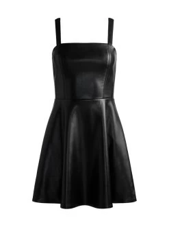KAIDRA VEGAN LEATHER MINI DRESS -Alice And Olivia CL000J16519A001 06