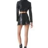 STEFFIE VEGAN LEATHER SHORT 2 STEFFIE VEGAN LEATHER SHORT -Alice And Olivia CL000J16601A001 02