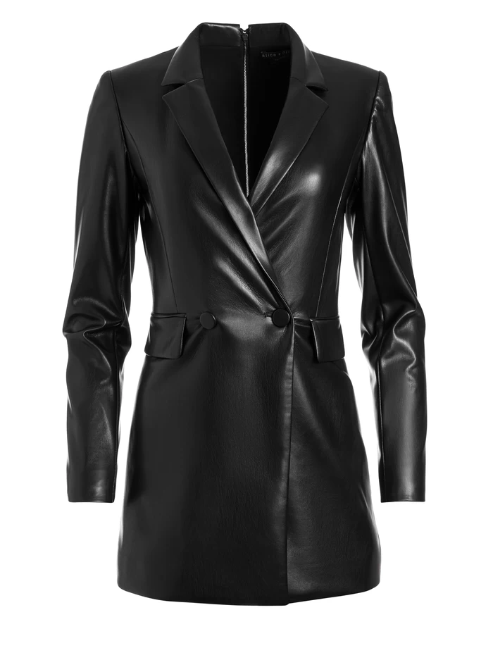 KYRIE VEGAN LEATHER TUXEDO SKORT ROMPER 7 KYRIE VEGAN LEATHER TUXEDO SKORT ROMPER - Image 5