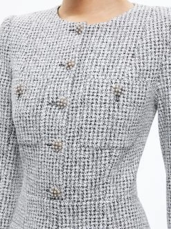 SHILOH TWEED ROMPER -Alice And Olivia CL000O07806G980 04