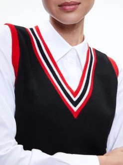 ORLY SWEATER VEST COMBINATION TOP 9 ORLY SWEATER VEST COMBINATION TOP -Alice And Olivia CL000S16727M624 04