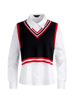 ORLY SWEATER VEST COMBINATION TOP 11 ORLY SWEATER VEST COMBINATION TOP -Alice And Olivia CL000S16727M624 06