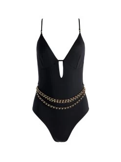 GWYN CHAIN BELT SWIMSUIT -Alice And Olivia CS306B01001A001 06
